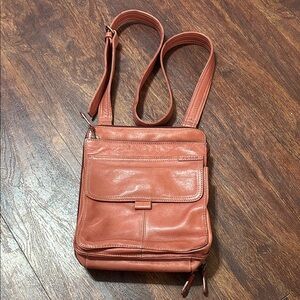 Rust Leather Crossbody Bag